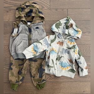Carter's Dinosaur Print Baby Hoodie